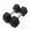 Cast Iron Rubber Free Weight Dumbbell Hex Set